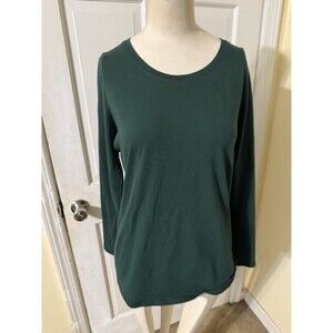 Forest Green Crew Neck Women Long Sleeved Top Size 11-13